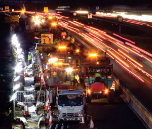 A406 North Circular water mains works
